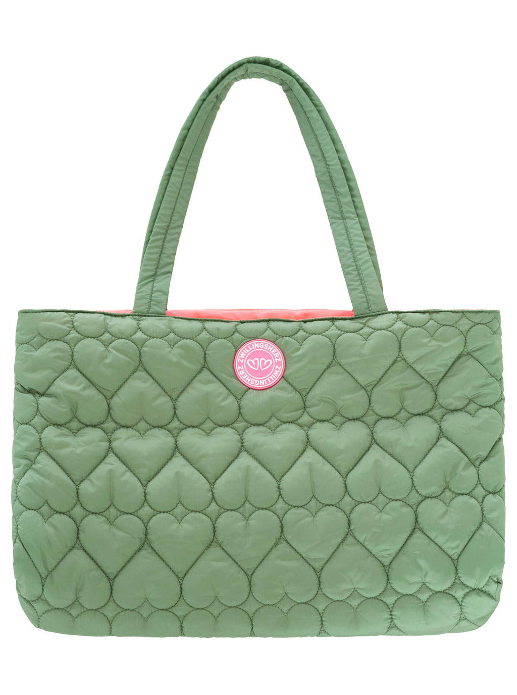 Чанта Shopper Heart Quilting Зелен