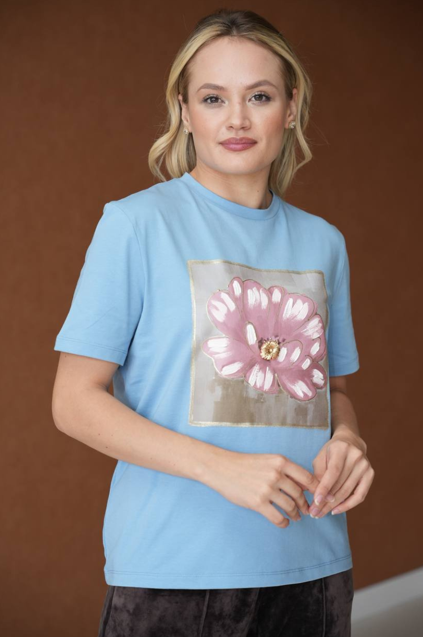 Тениска Flora синя 