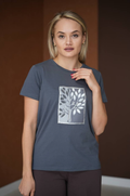 Синя памучна тениска Roots