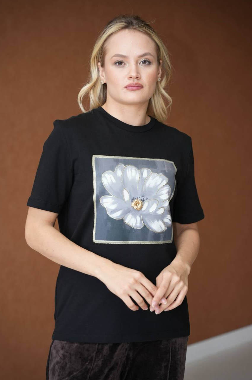 Тениска Flora Black 