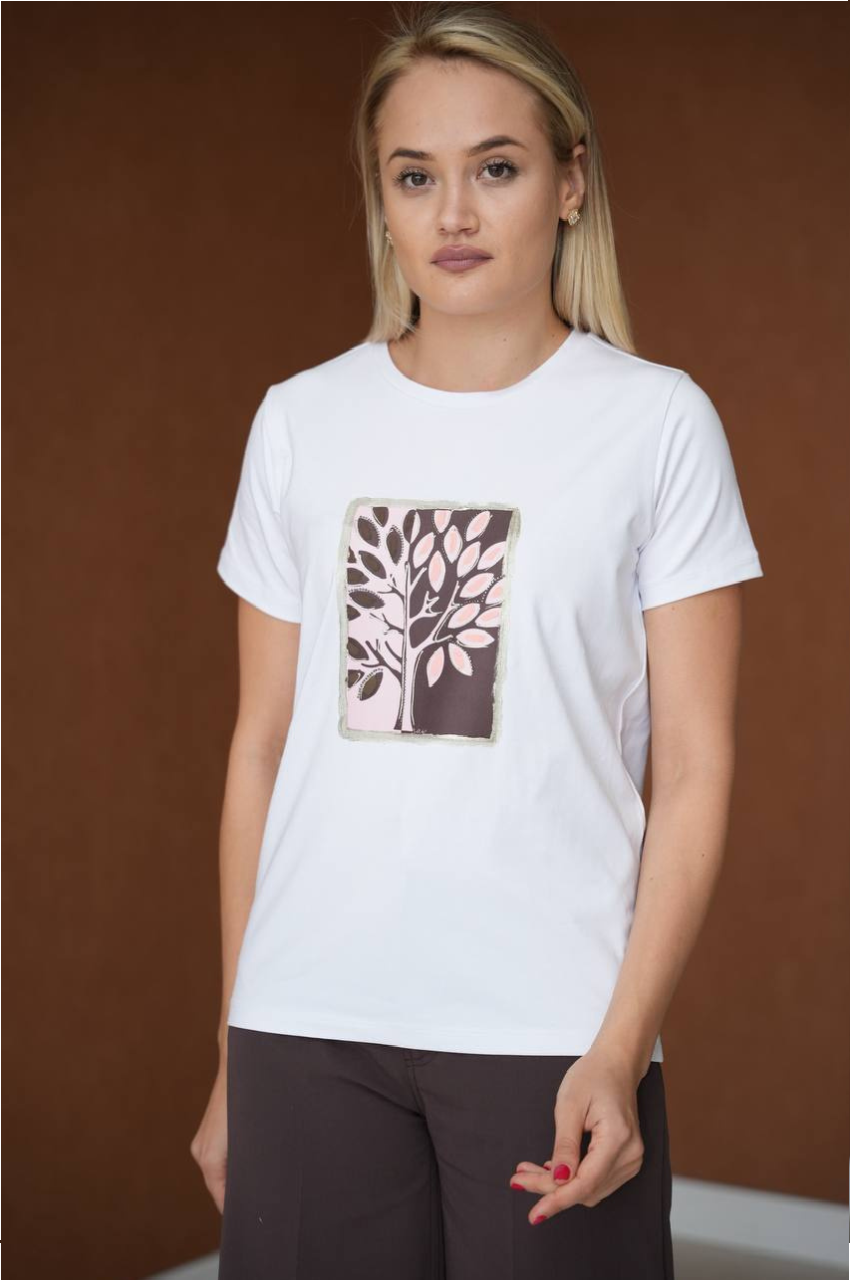 Тениска Roots Cotton бяла