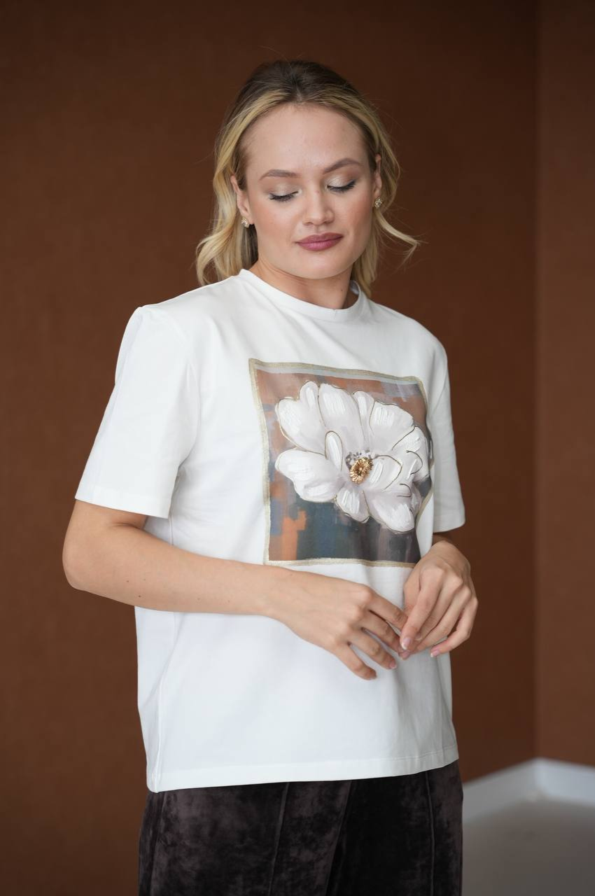 Тениска Flora бяла 