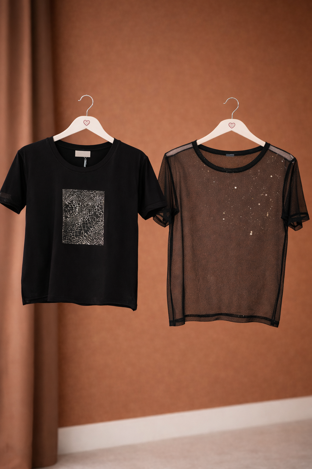 Блуза от 2 части Midnight Mesh Signature Черно