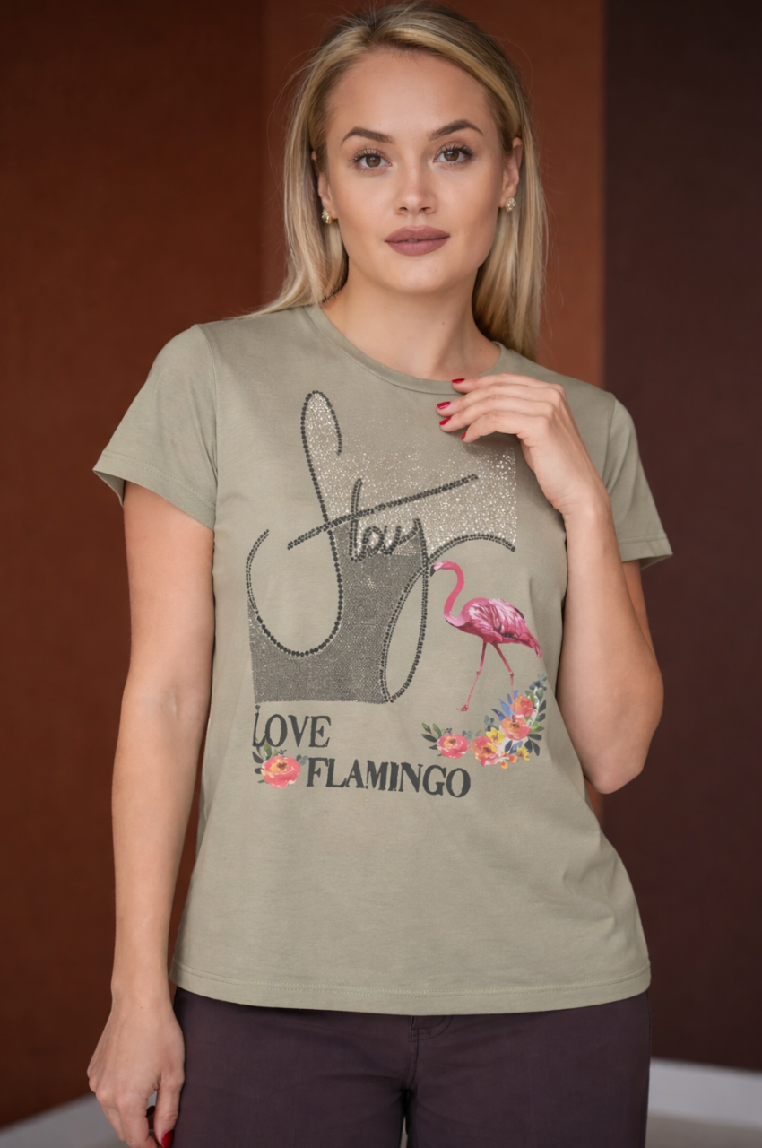 Тениска Flamingo Glow