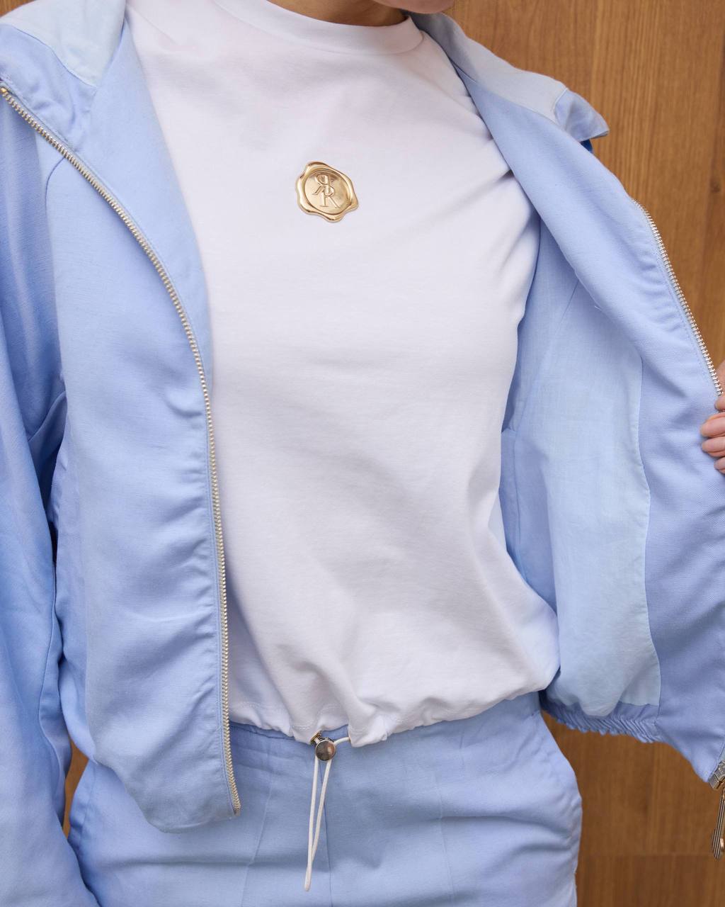 Ленен Комплект от 3 части Riviera  син