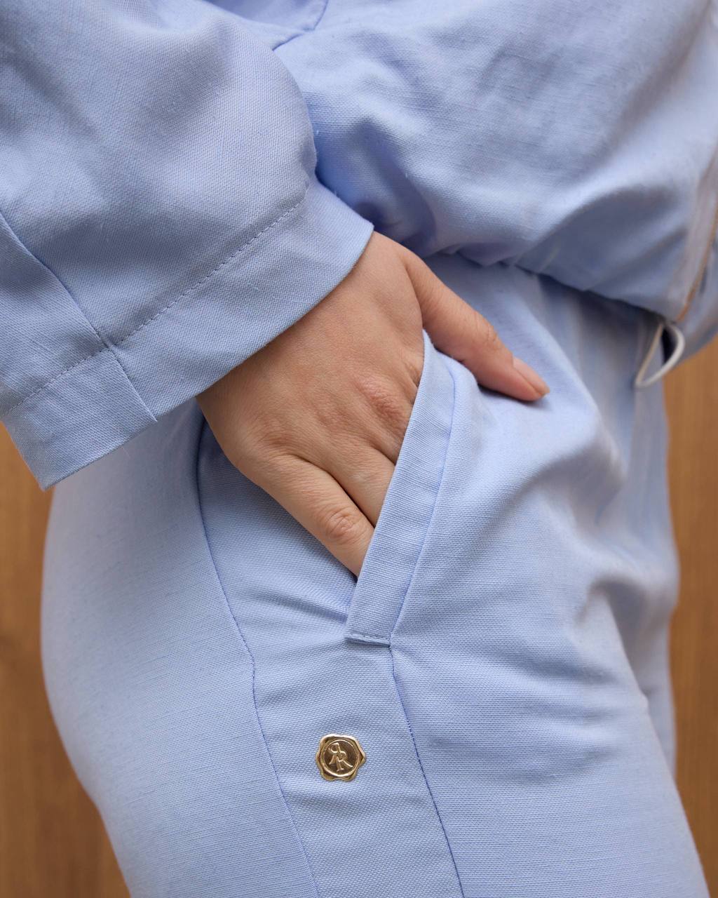 Ленен Комплект от 3 части Riviera  син